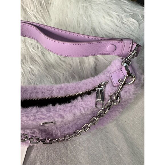 Marc Jacobs Teddy Curve Bag Lilac Shoulder Bag With Silver‎ Chain - Picture 4 of 6